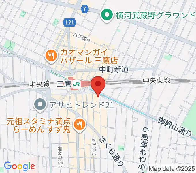 ヤマノミュージックセンター三鷹の地図