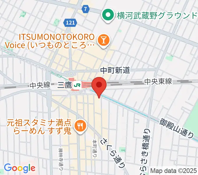 ヤマノミュージックセンター三鷹の地図