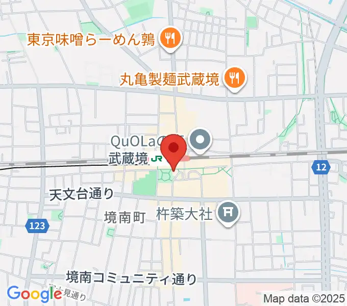 ヤマノミュージックセンター武蔵境の地図
