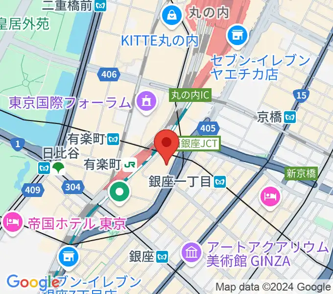 ヤマノミュージックサロン有楽町の地図