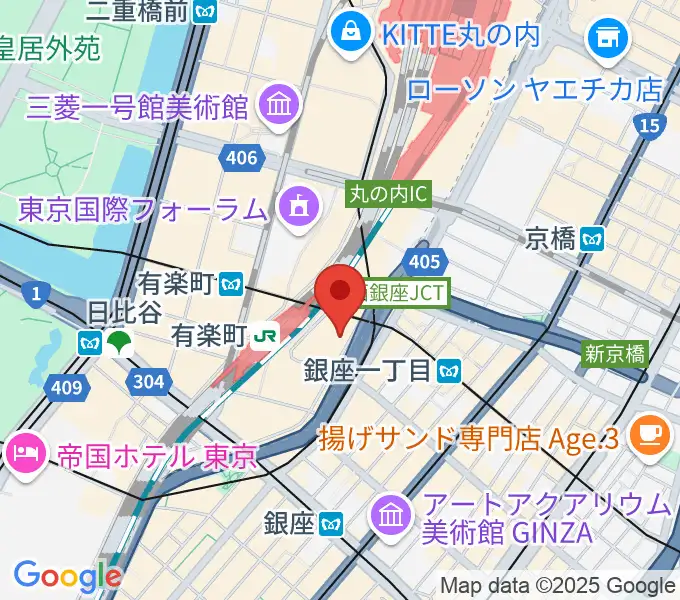 ヤマノミュージックサロン有楽町の地図
