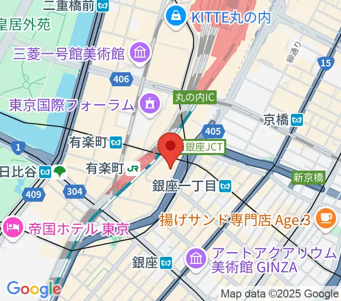 ヤマノミュージックサロン有楽町の地図