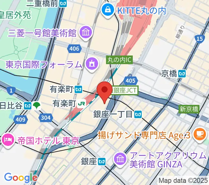 ヤマノミュージックサロン有楽町の地図