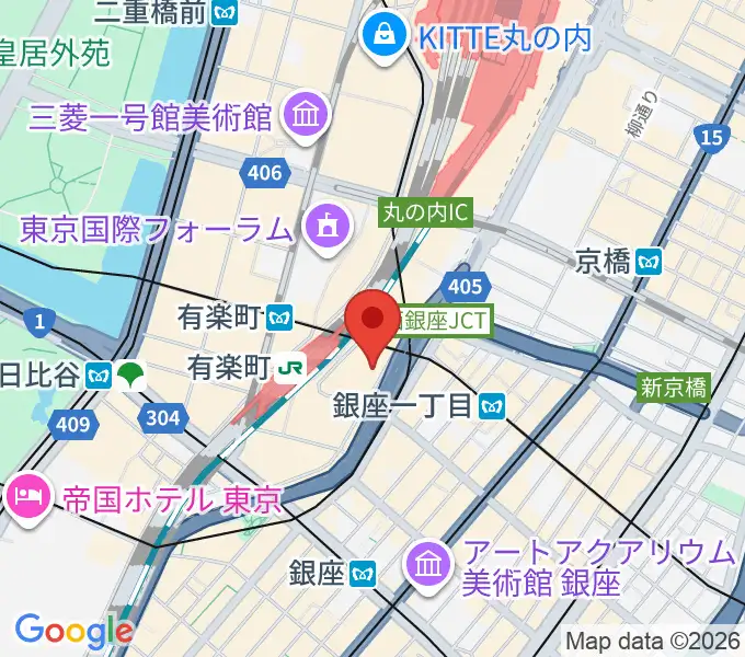 ヤマノミュージックサロン有楽町の地図