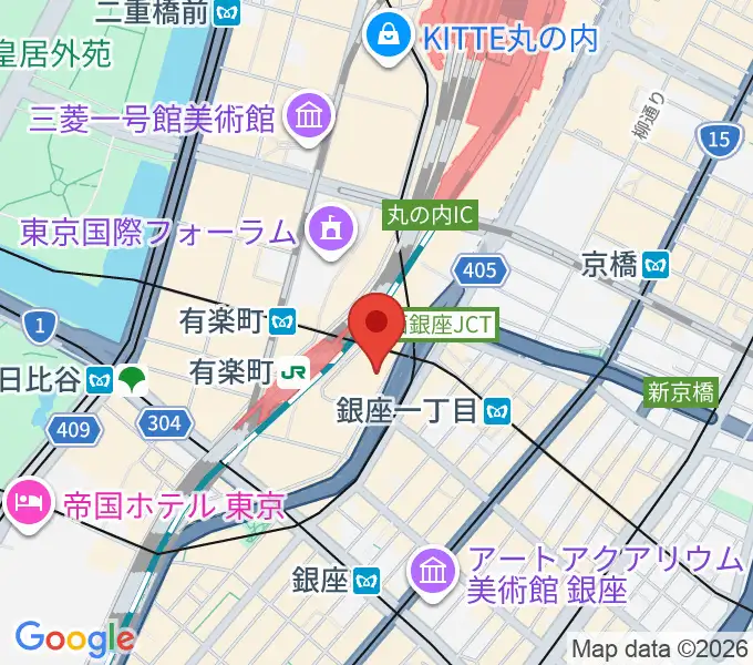 ヤマノミュージックサロン有楽町の地図