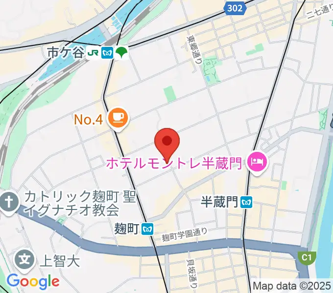 青山ハープ 東京教室の地図