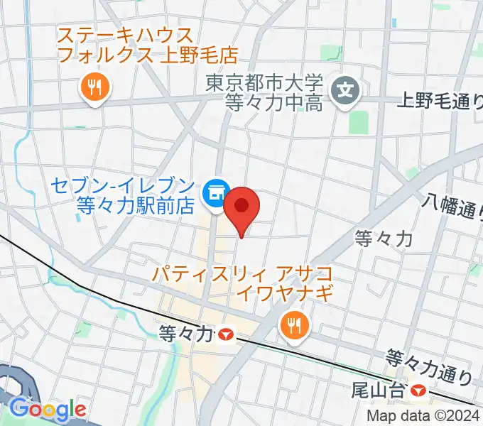 エームズ・ギター教室の地図