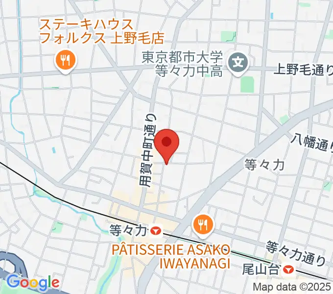 エームズ・ギター教室の地図