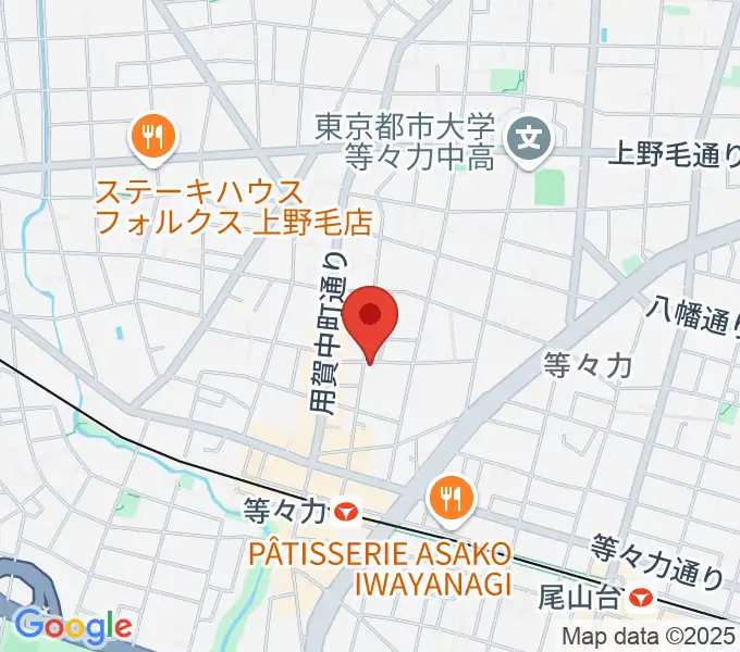 エームズ・ギター教室の地図