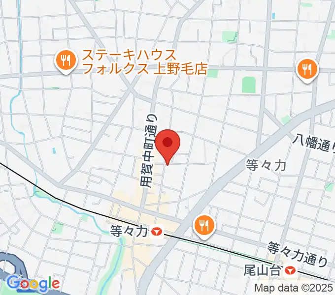 エームズ・ギター教室の地図