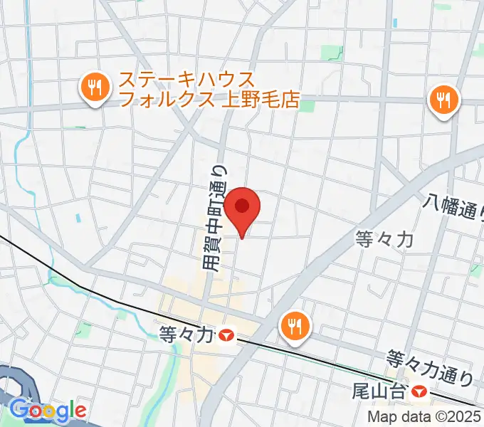 エームズ・ギター教室の地図