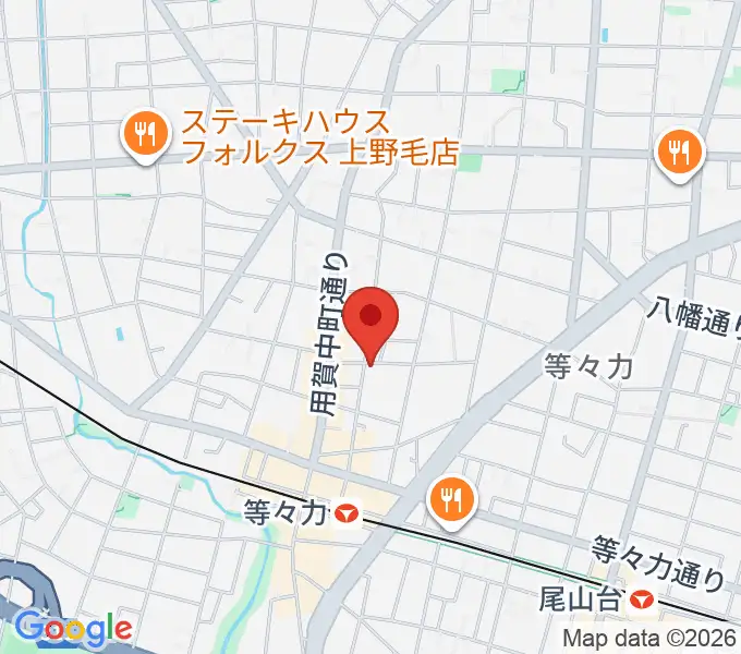 エームズ・ギター教室の地図