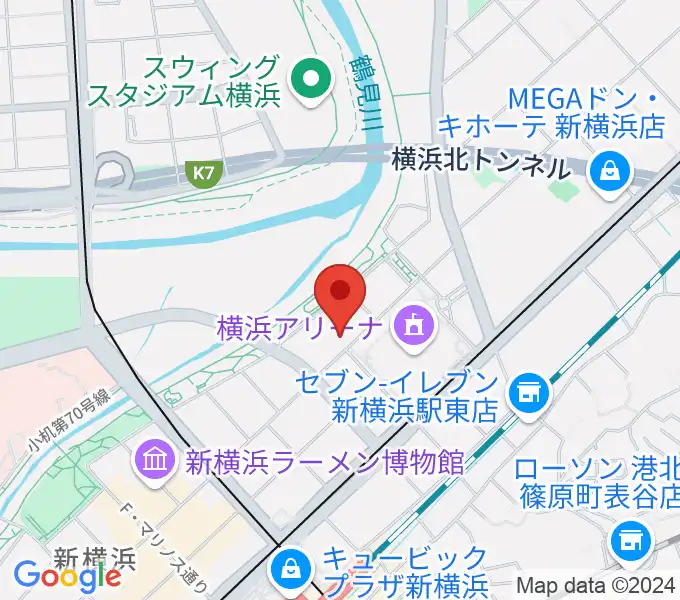 横浜デジタルアーツ専門学校の地図