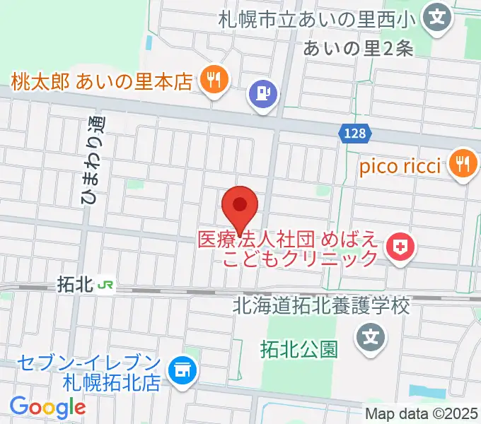 田中薫ギター教室の地図