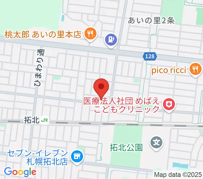 田中薫ギター教室の地図