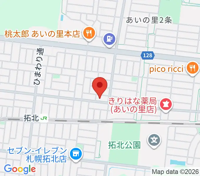 田中薫ギター教室の地図