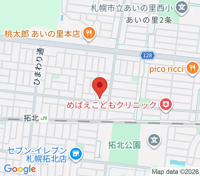 田中薫ギター教室の地図