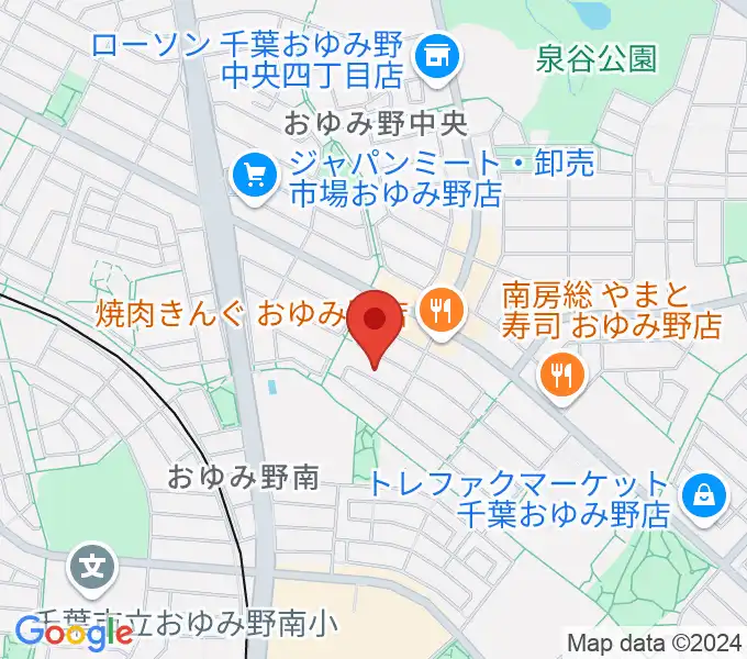 おゆみ野フルート教室の地図