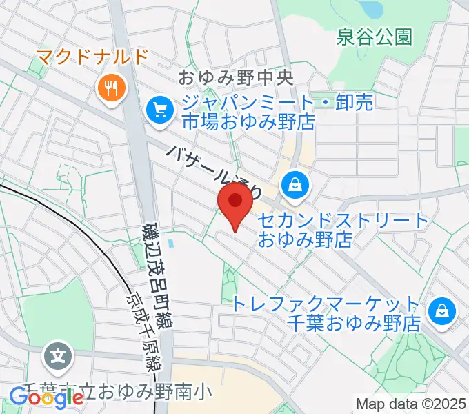 おゆみ野フルート教室の地図