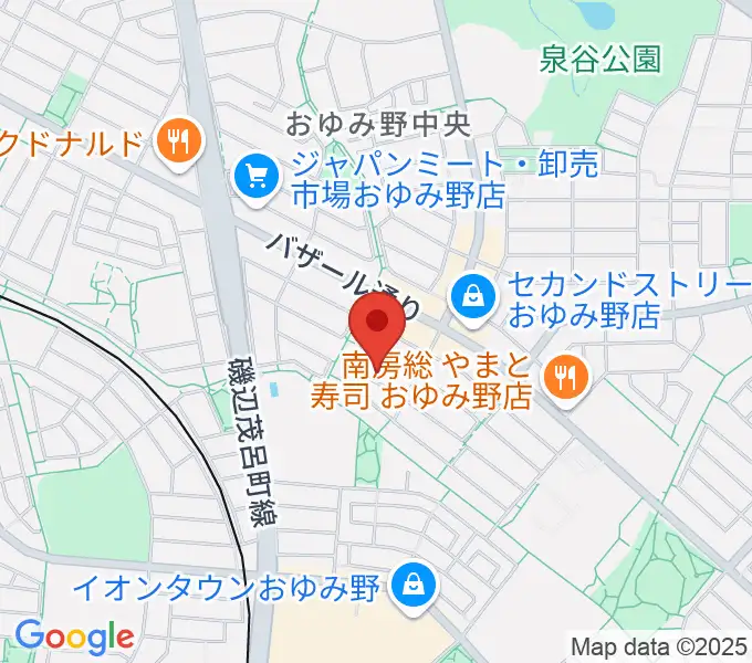 おゆみ野フルート教室の地図