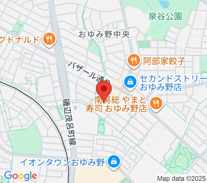 おゆみ野フルート教室の地図