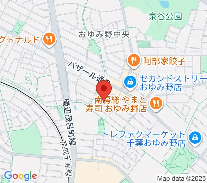 おゆみ野フルート教室の地図