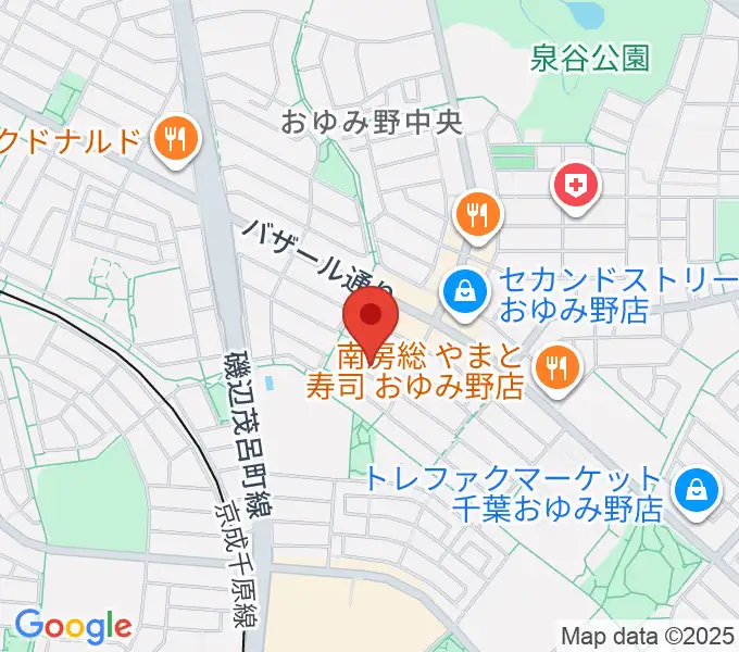 おゆみ野フルート教室の地図