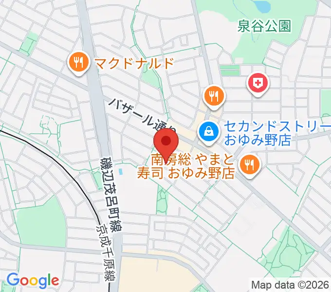 おゆみ野フルート教室の地図