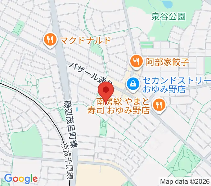 おゆみ野フルート教室の地図