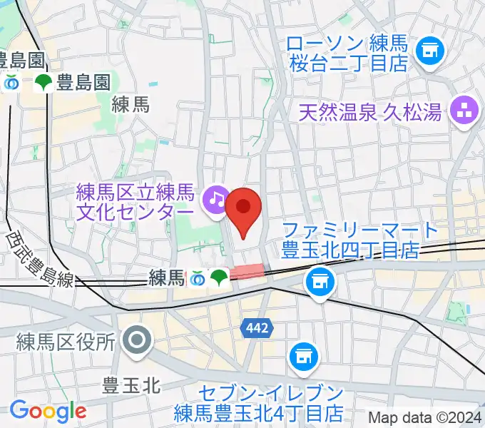 練馬ポコアポコ音楽教室の地図