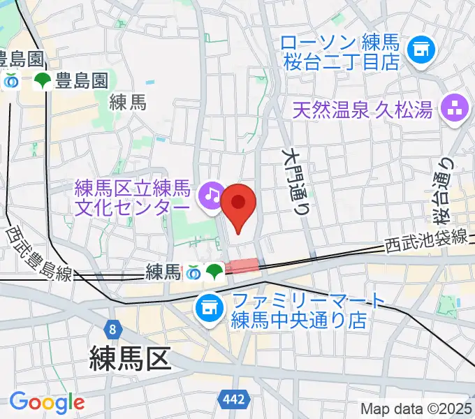 練馬ポコアポコ音楽教室の地図