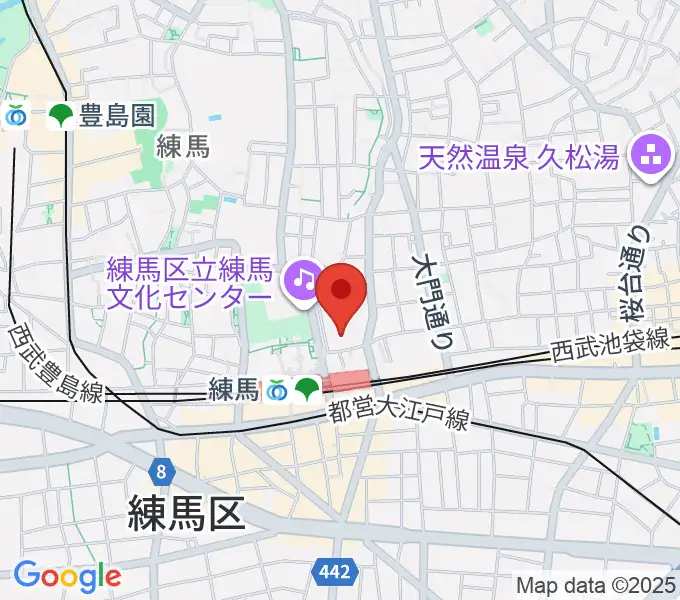 練馬ポコアポコ音楽教室の地図