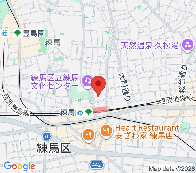 練馬ポコアポコ音楽教室の地図