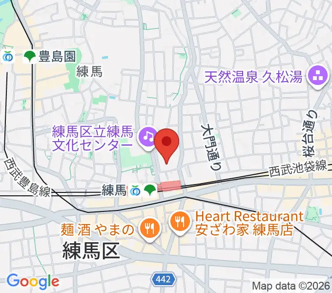 練馬ポコアポコ音楽教室の地図