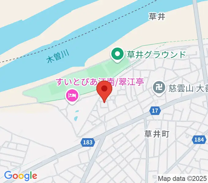 林本ピアノ教室の地図