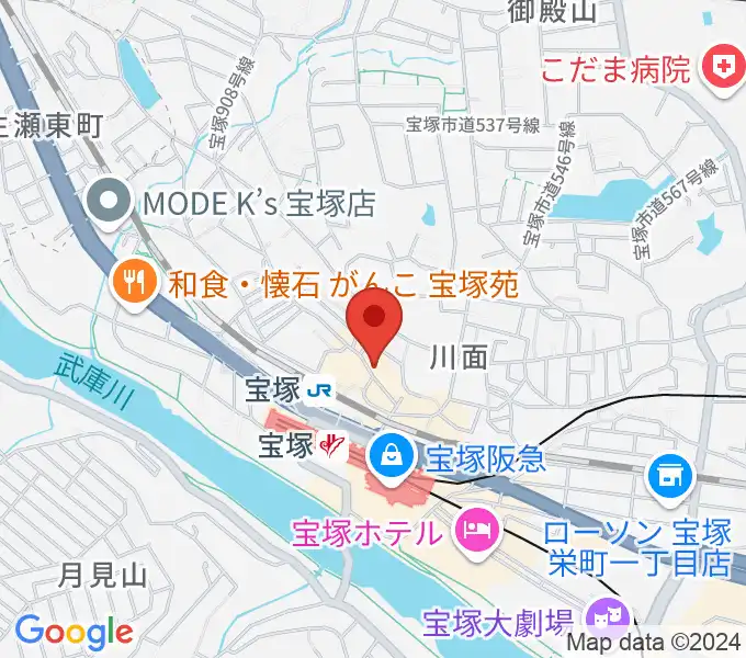 宝塚ミュージックリサーチの地図