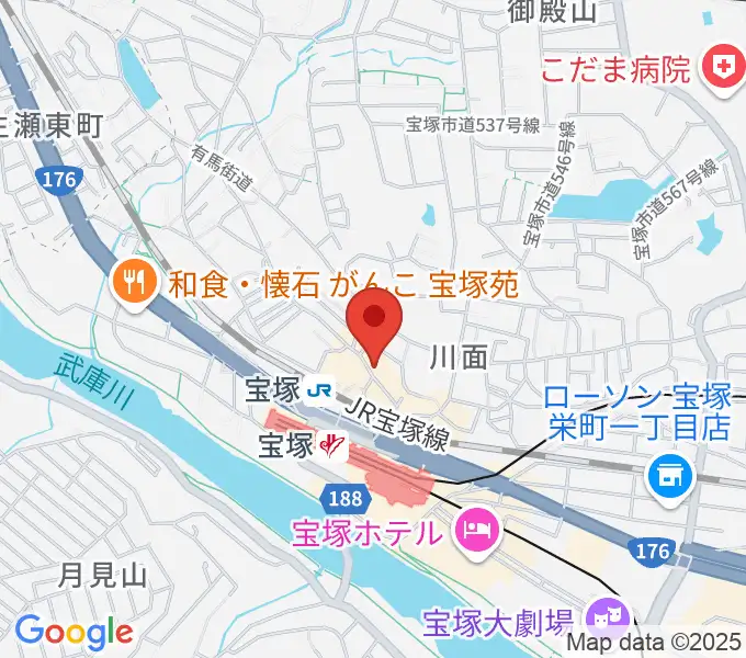 宝塚ミュージックリサーチの地図