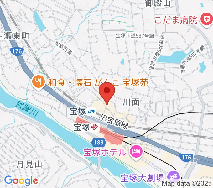 宝塚ミュージックリサーチの地図