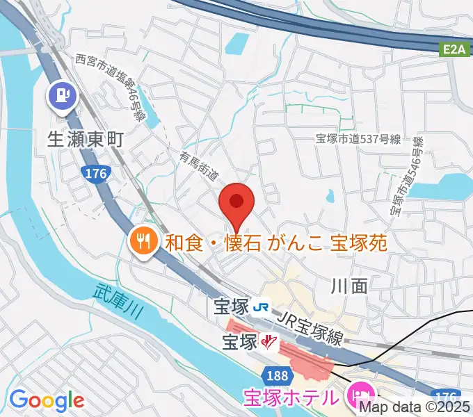 宝塚ミュージックリサーチの地図