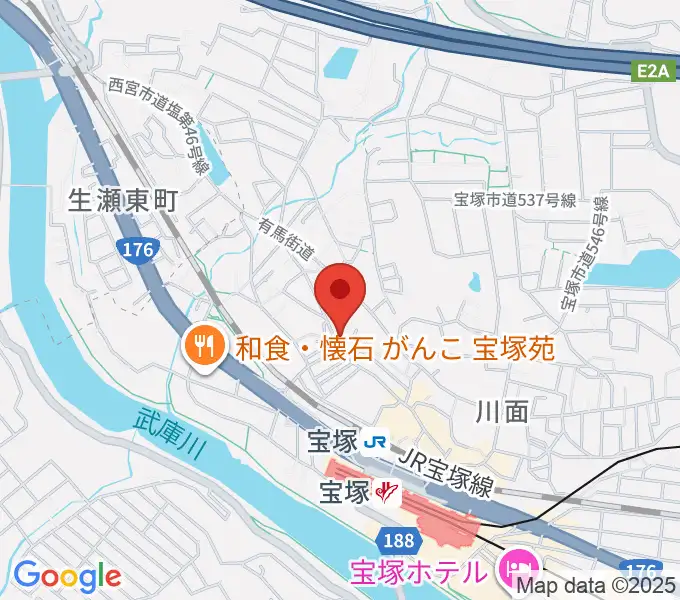 宝塚ミュージックリサーチの地図