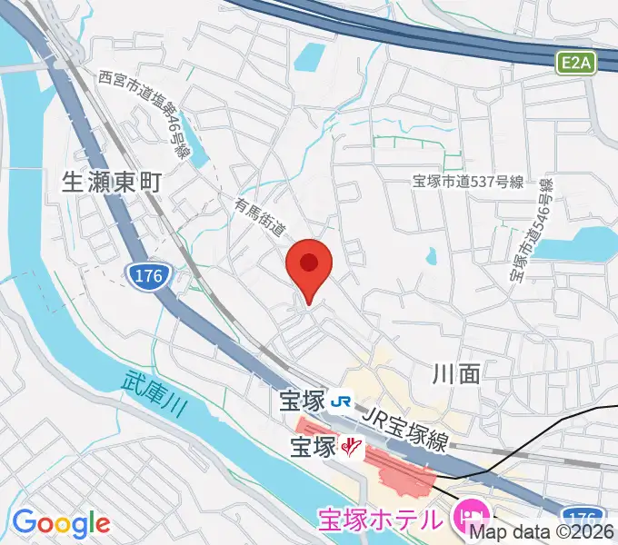 宝塚ミュージックリサーチの地図