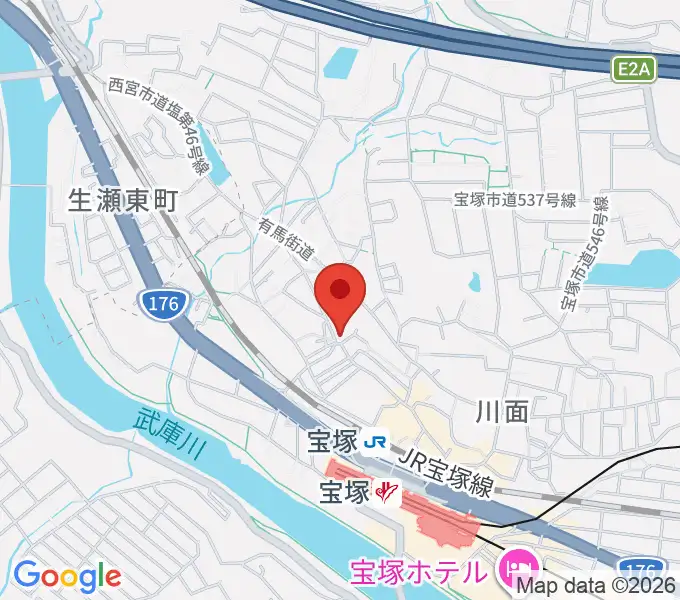 宝塚ミュージックリサーチの地図