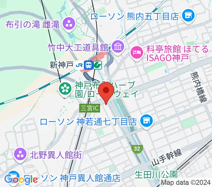 山下ピアノ社音楽教室の地図