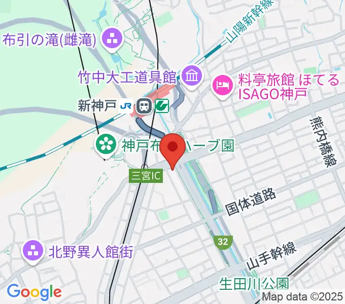 山下ピアノ社音楽教室の地図