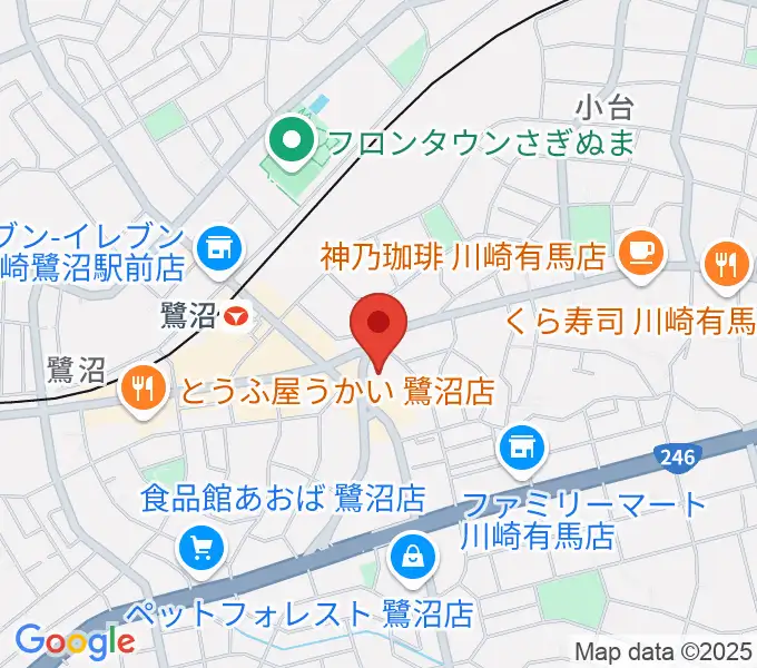 フルート教室ファルベの地図