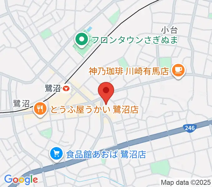フルート教室ファルベの地図
