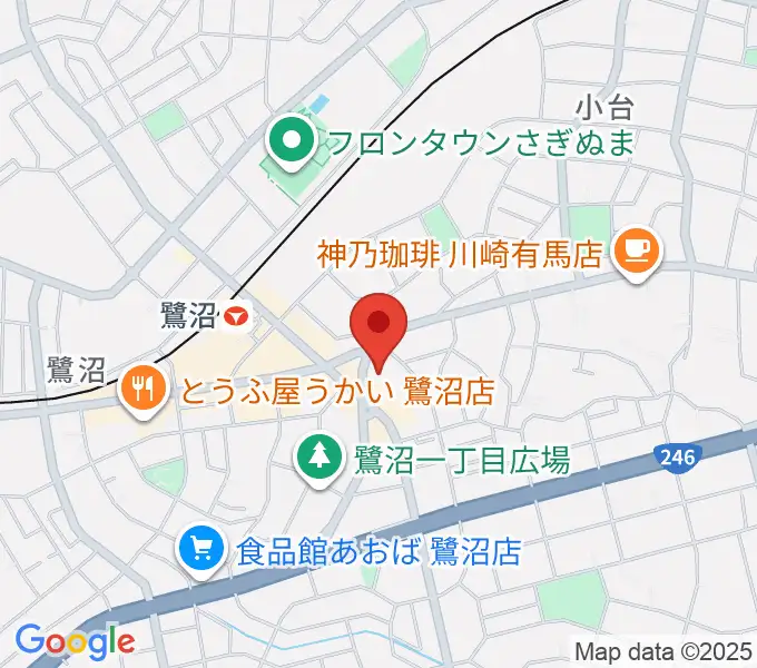 フルート教室ファルベの地図