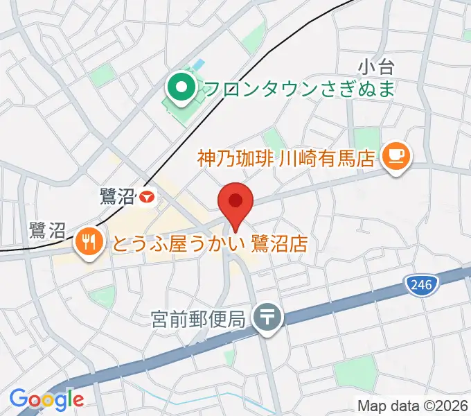 フルート教室ファルベの地図