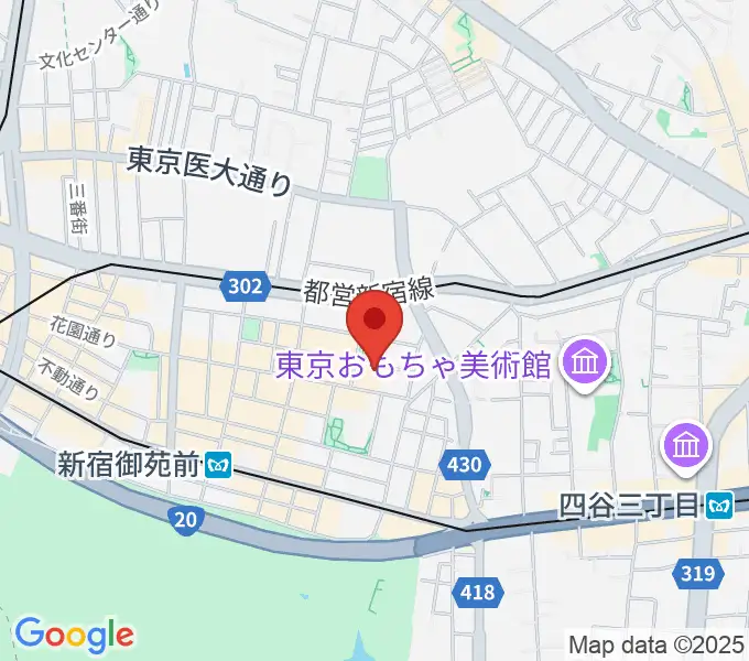 新宿ギター音楽院の地図