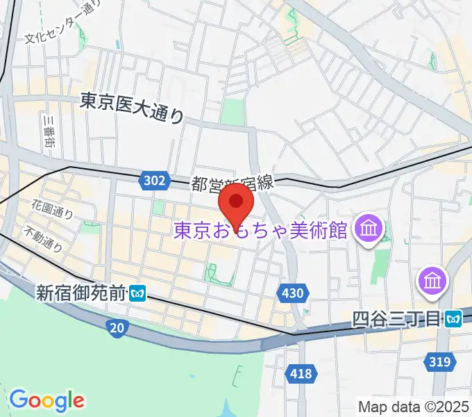 新宿ギター音楽院の地図